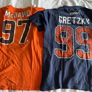 Edmonton Oilers fan tee lot boys XL/men’s S